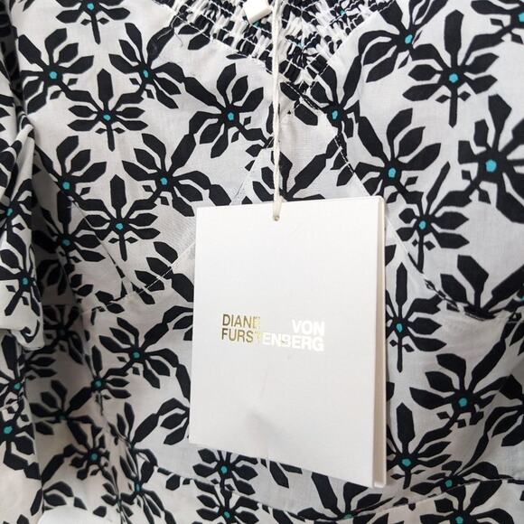 NWT Diane von Furstenberg DVF Margaret Cold Shoulder Crop Top Size 10 - Picture 9 of 10